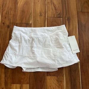 Lululrmon Pace rival mid rise skirt white 8